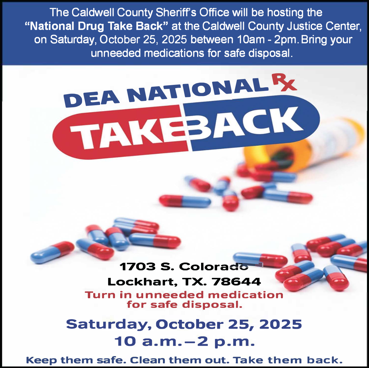 National Drug Takeback graphic